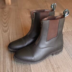 Brown Leather equestrian riding jodhpur Boots 7.5